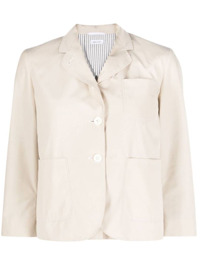 Thom Browne rounded-collar single-breasted blazer - Neutrals von Thom Browne