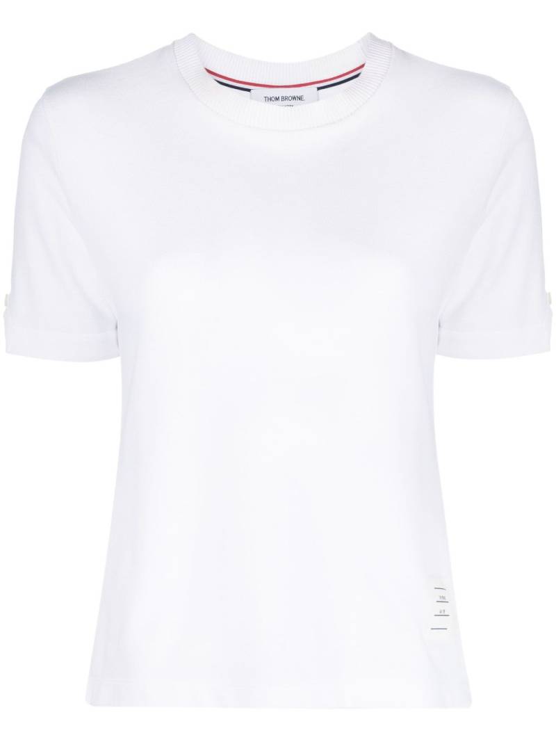 Thom Browne sequin-embellished cotton T-shirt - White von Thom Browne