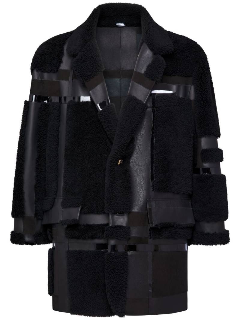 Thom Browne shearling jacket - Black von Thom Browne