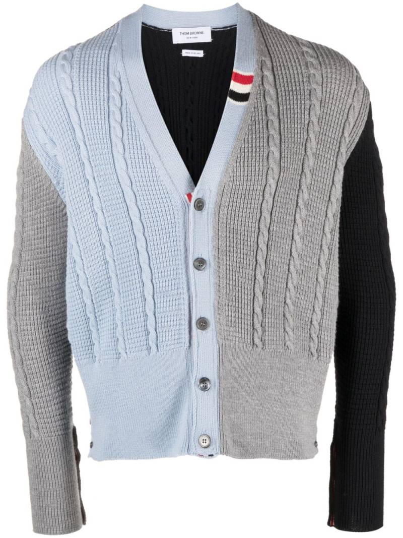 Thom Browne single-breasted button-fastening cardigan - Grey von Thom Browne