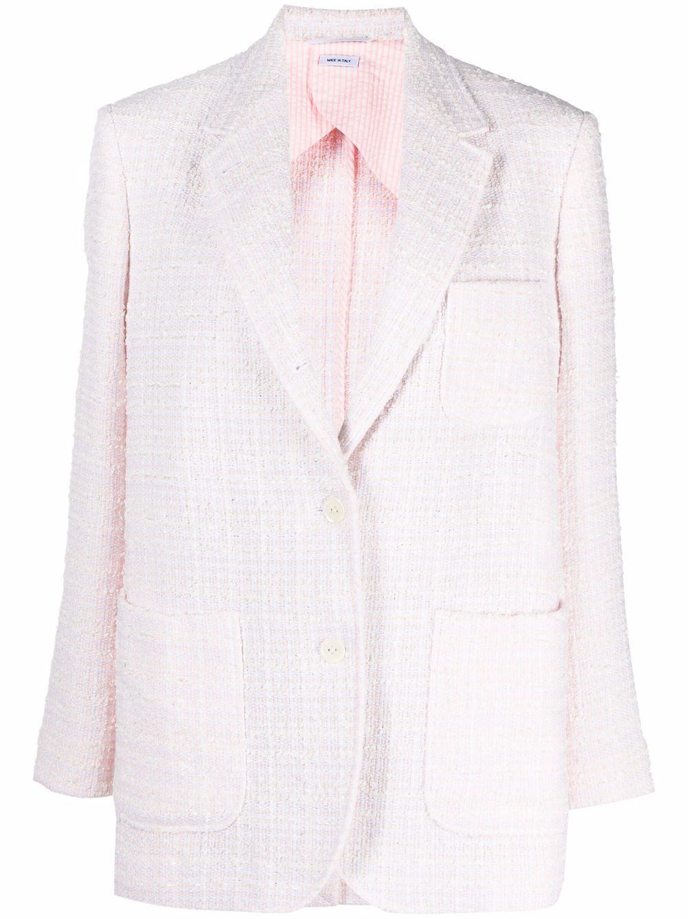 Thom Browne single-breasted tweed jacket - Pink von Thom Browne