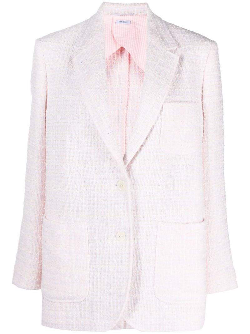 Thom Browne single-breasted tweed jacket - Pink von Thom Browne