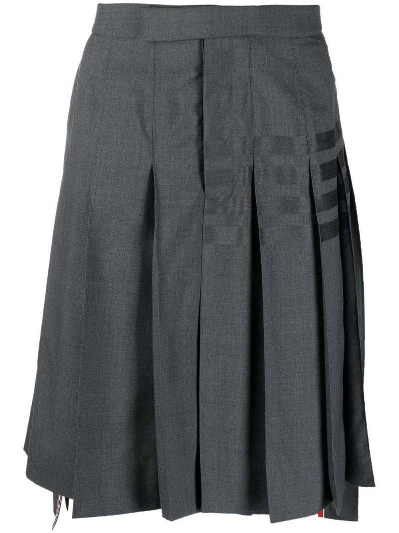 Thom Browne stepped box-pleat skirt - Grey von Thom Browne