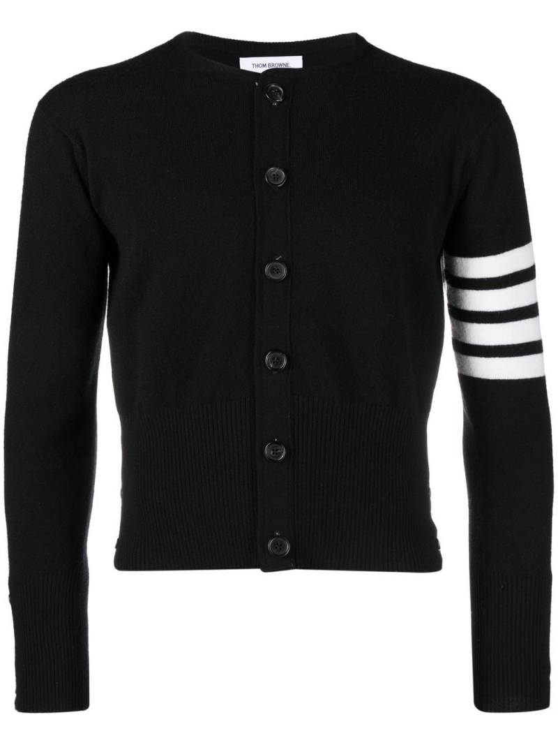 Thom Browne stripe-detail knit cardigan - Black von Thom Browne