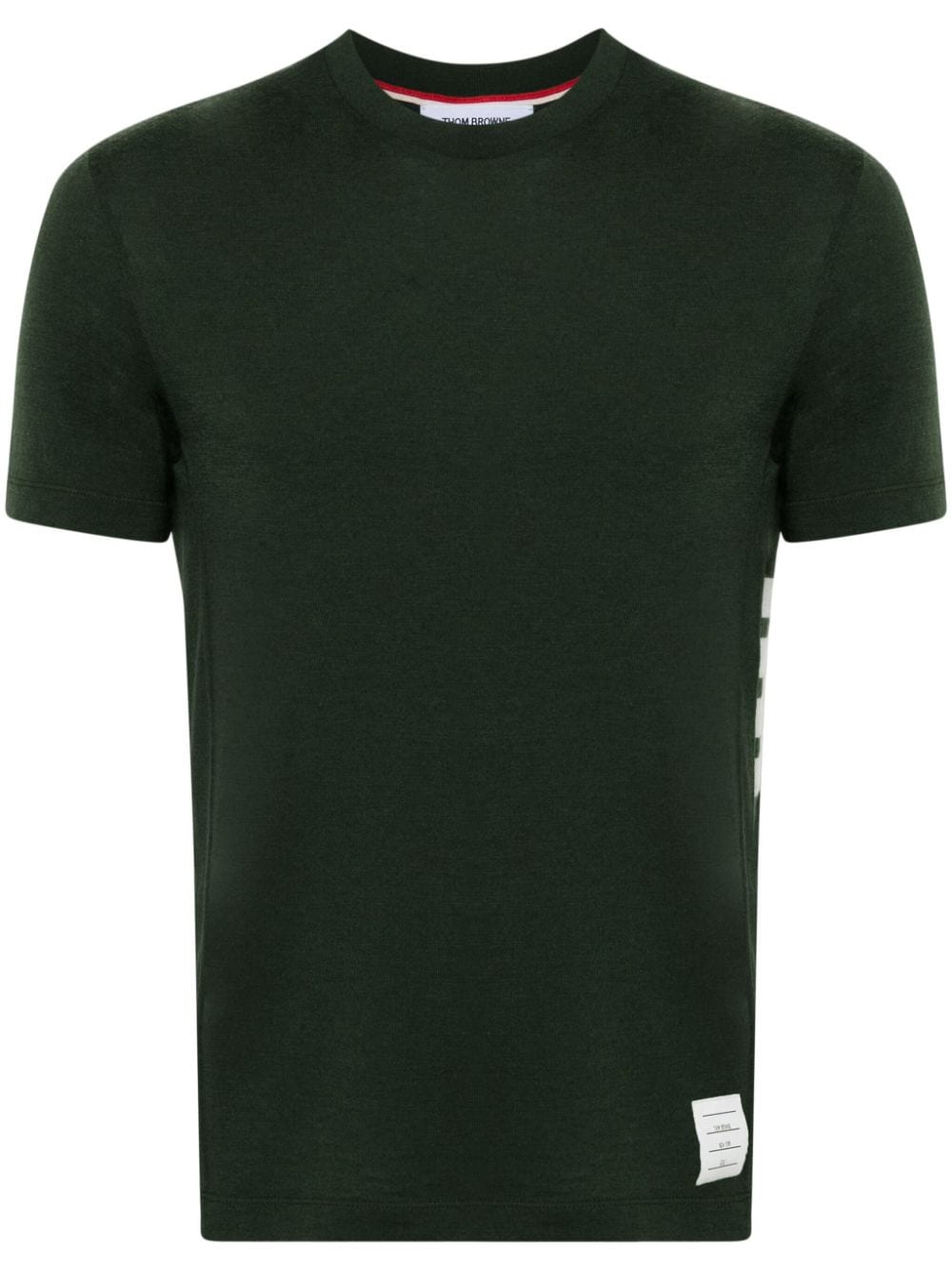 Thom Browne stripe-detailing wool T-shirt - Green von Thom Browne