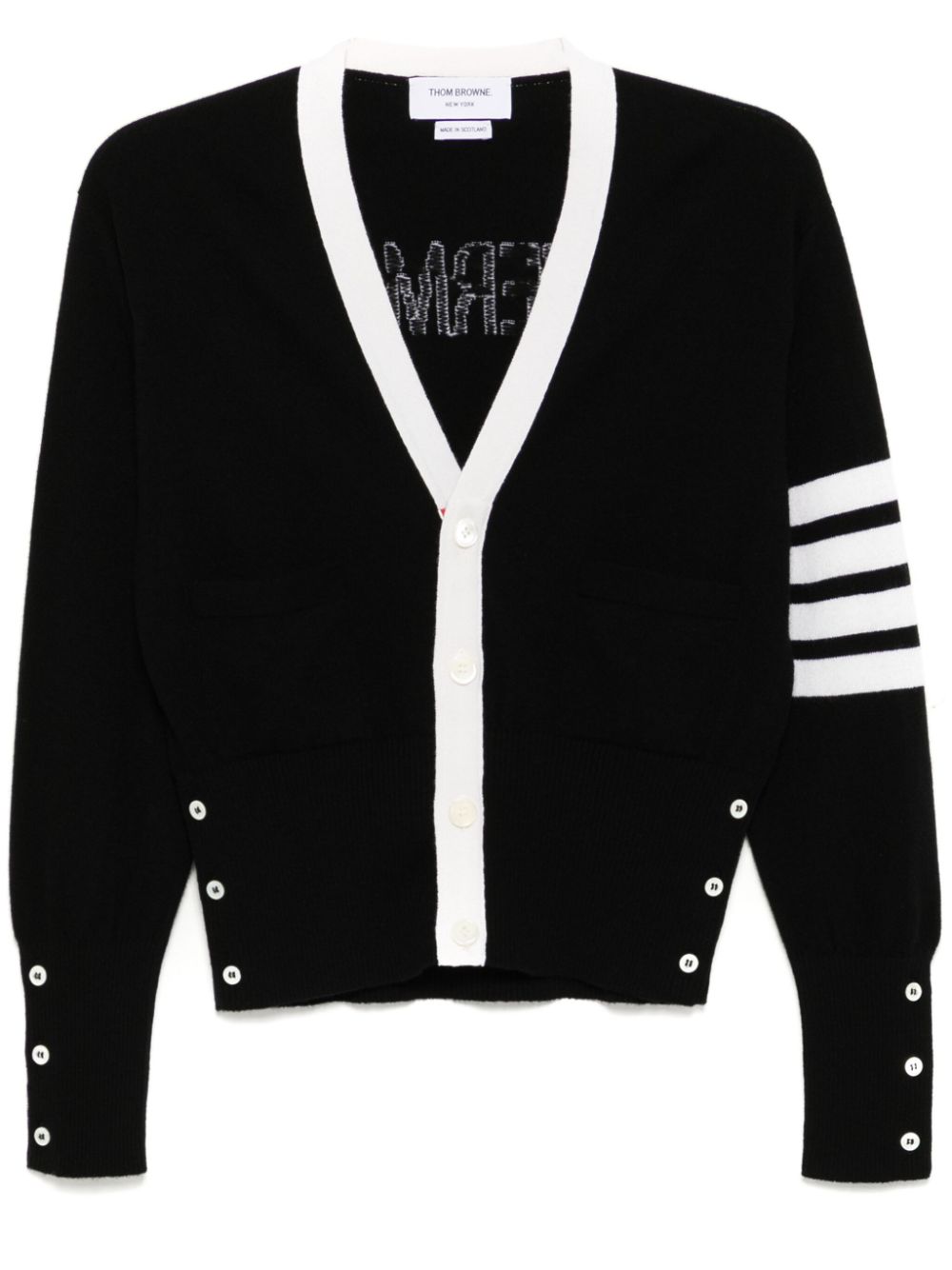 Thom Browne striped cardigan - Black von Thom Browne