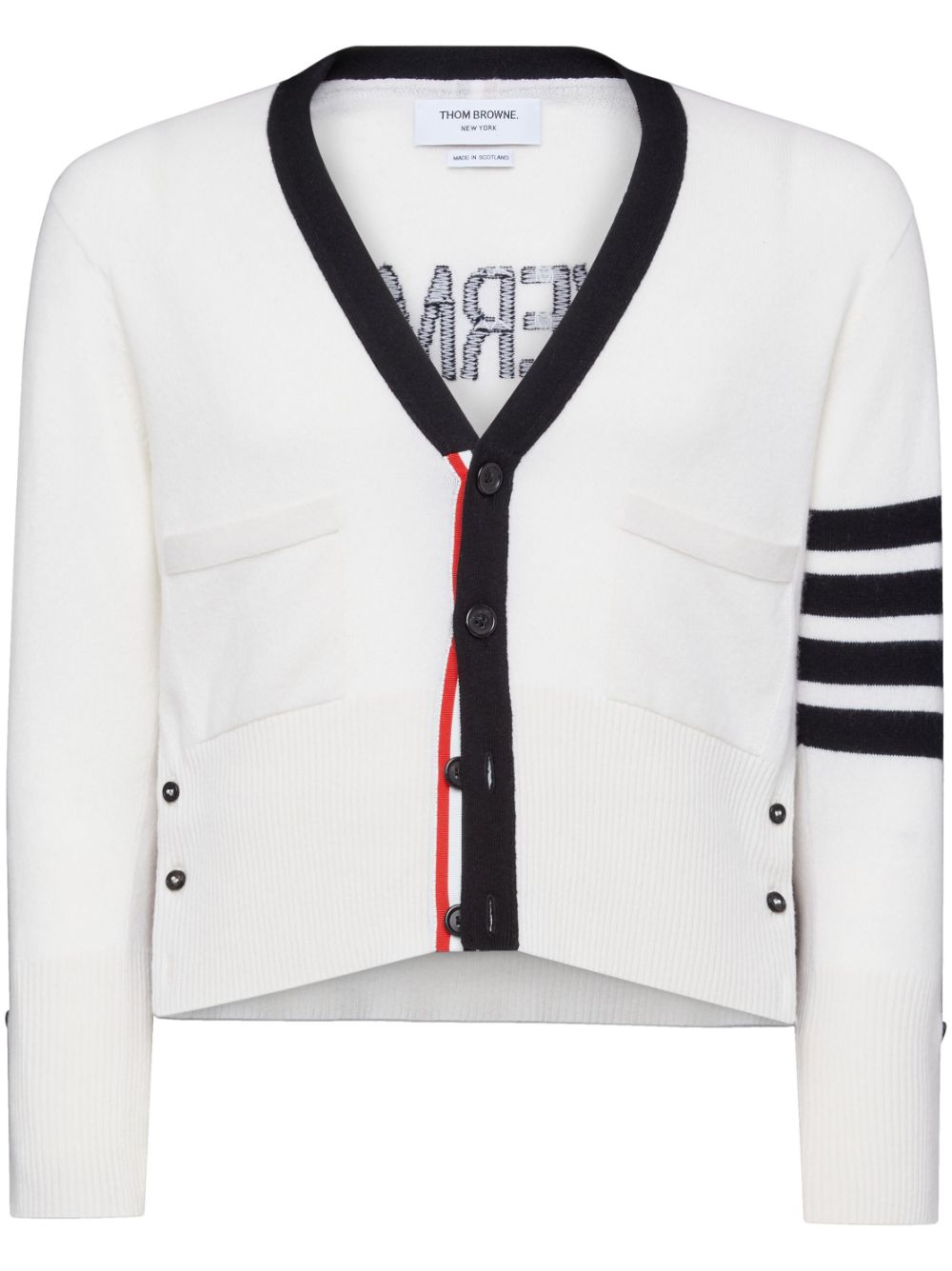 Thom Browne striped cardigan - White von Thom Browne