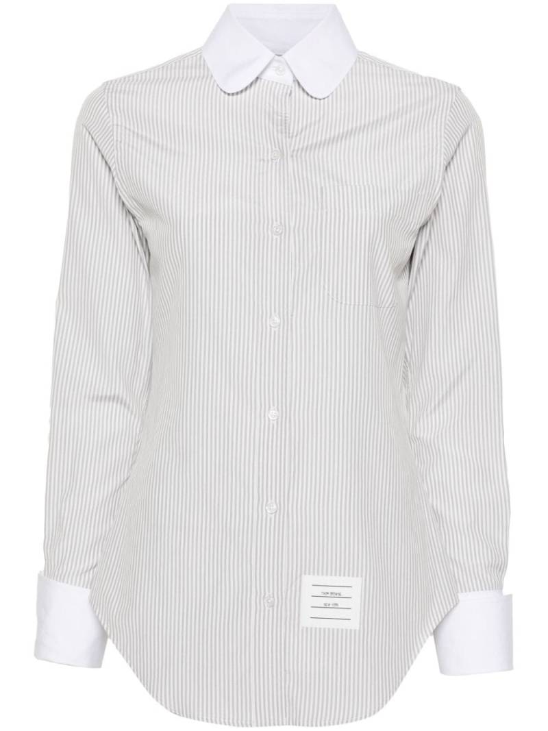 Thom Browne striped rounded-collar shirt - White von Thom Browne