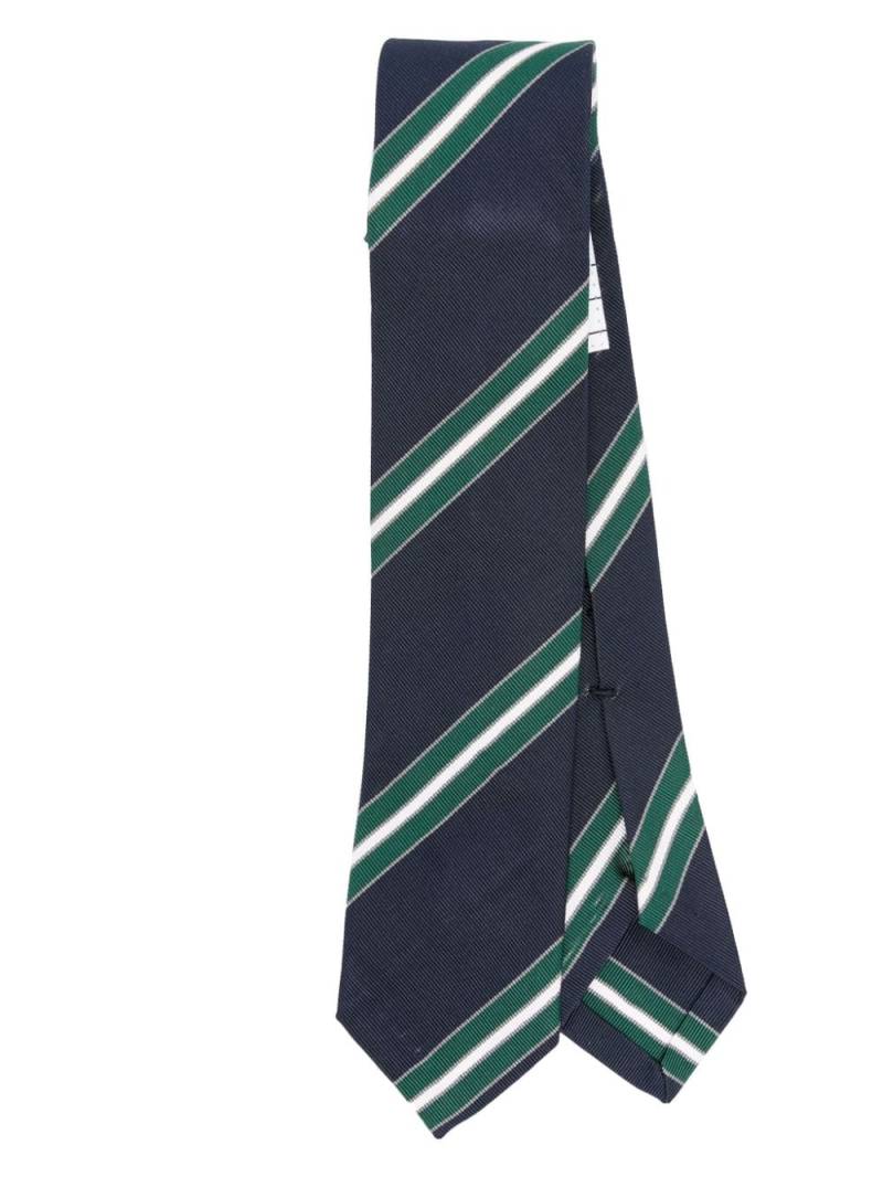 Thom Browne striped silk-blend tie - Blue von Thom Browne