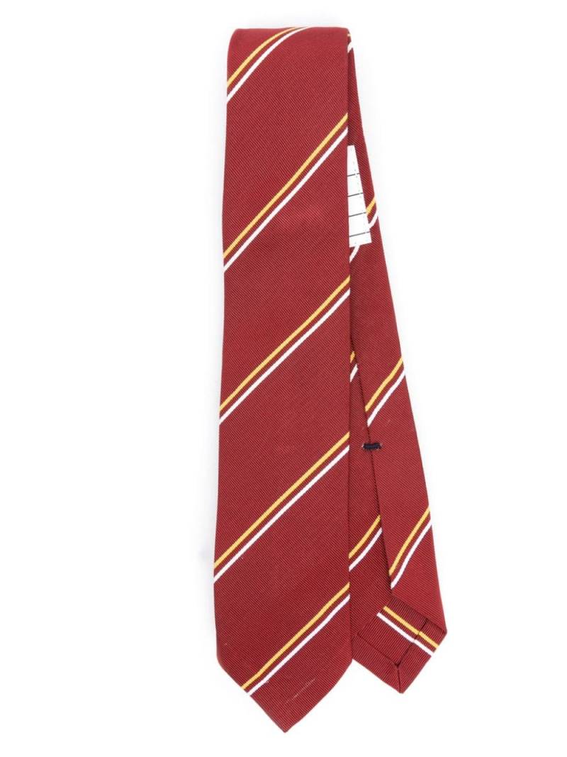 Thom Browne striped silk-blend tie - Red von Thom Browne