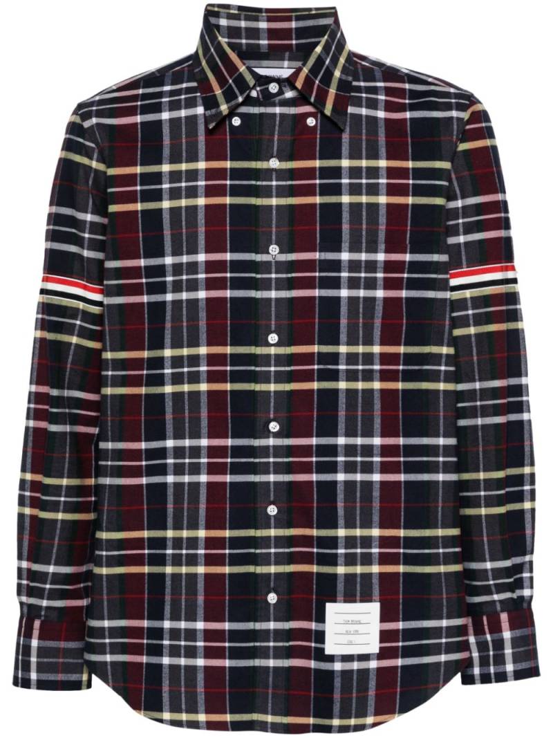 Thom Browne tartan-check flannel shirt - Blue von Thom Browne