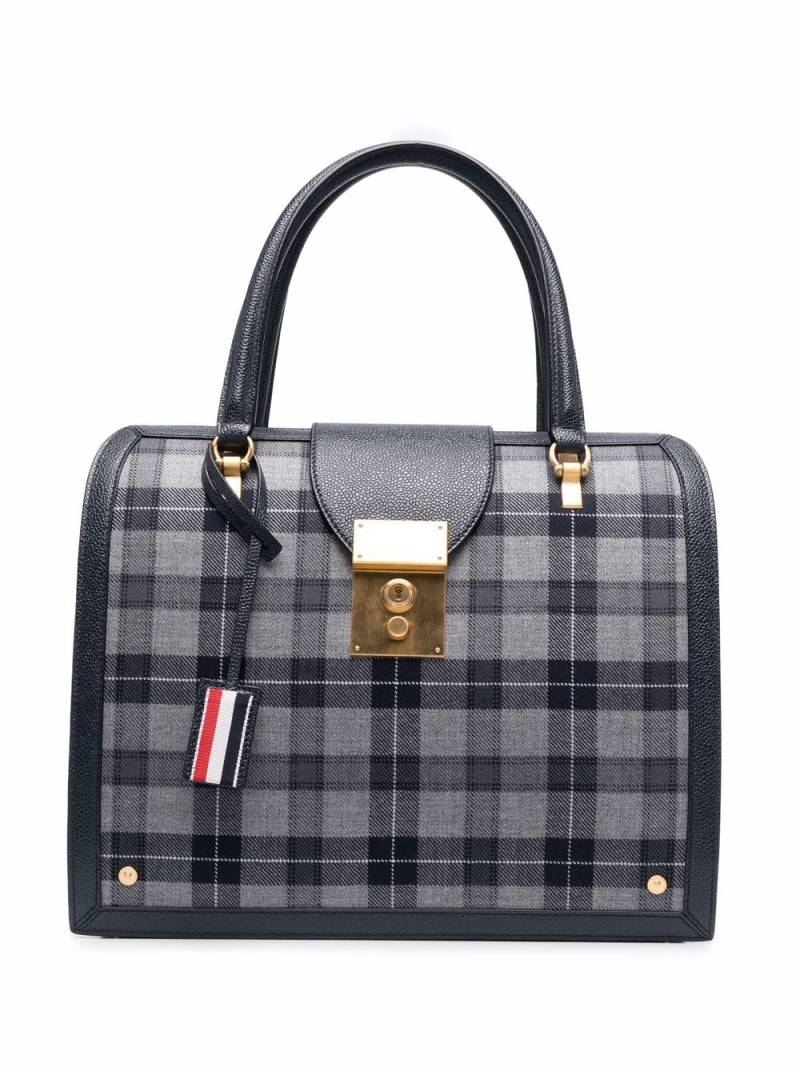 Thom Browne tartan twill suiting Mrs Thom bag - Grey von Thom Browne