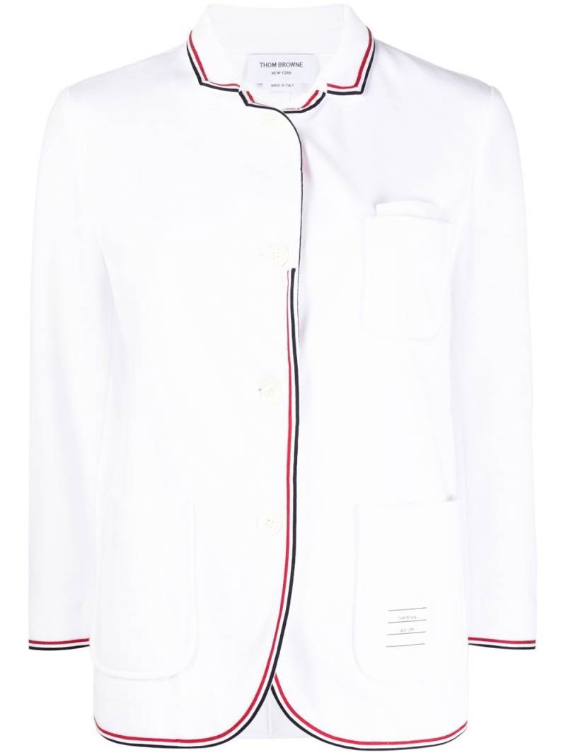 Thom Browne tech twill blazer jacket - White von Thom Browne