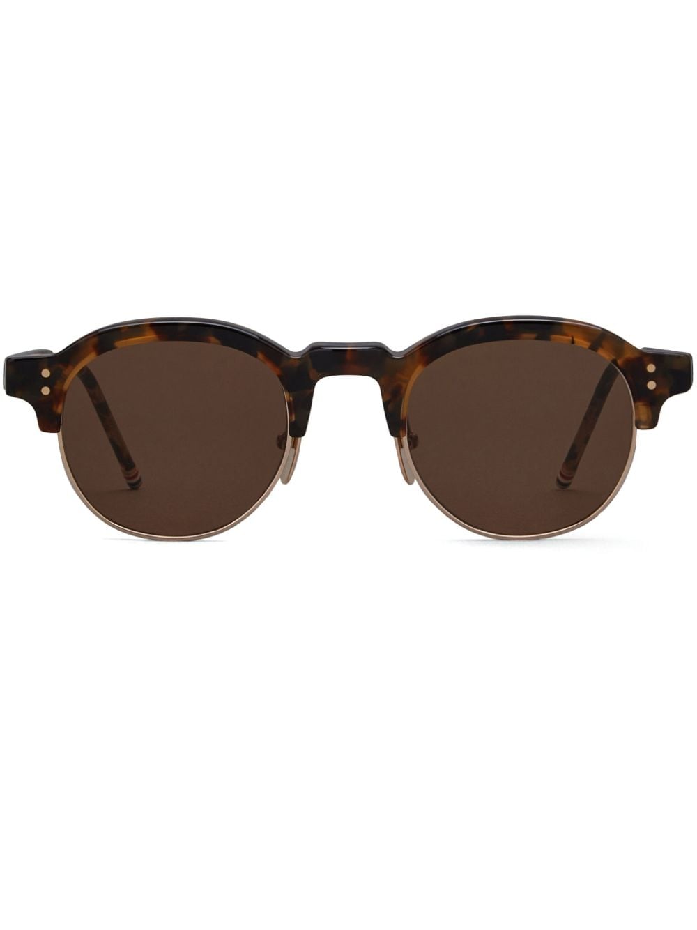 Thom Browne tortoiseshell oval-frame sunglasses von Thom Browne