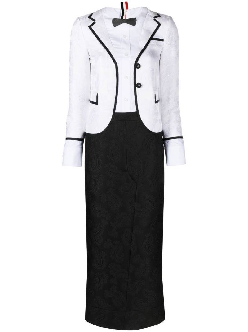 Thom Browne trompe l'oeil tuxedo dress - White von Thom Browne