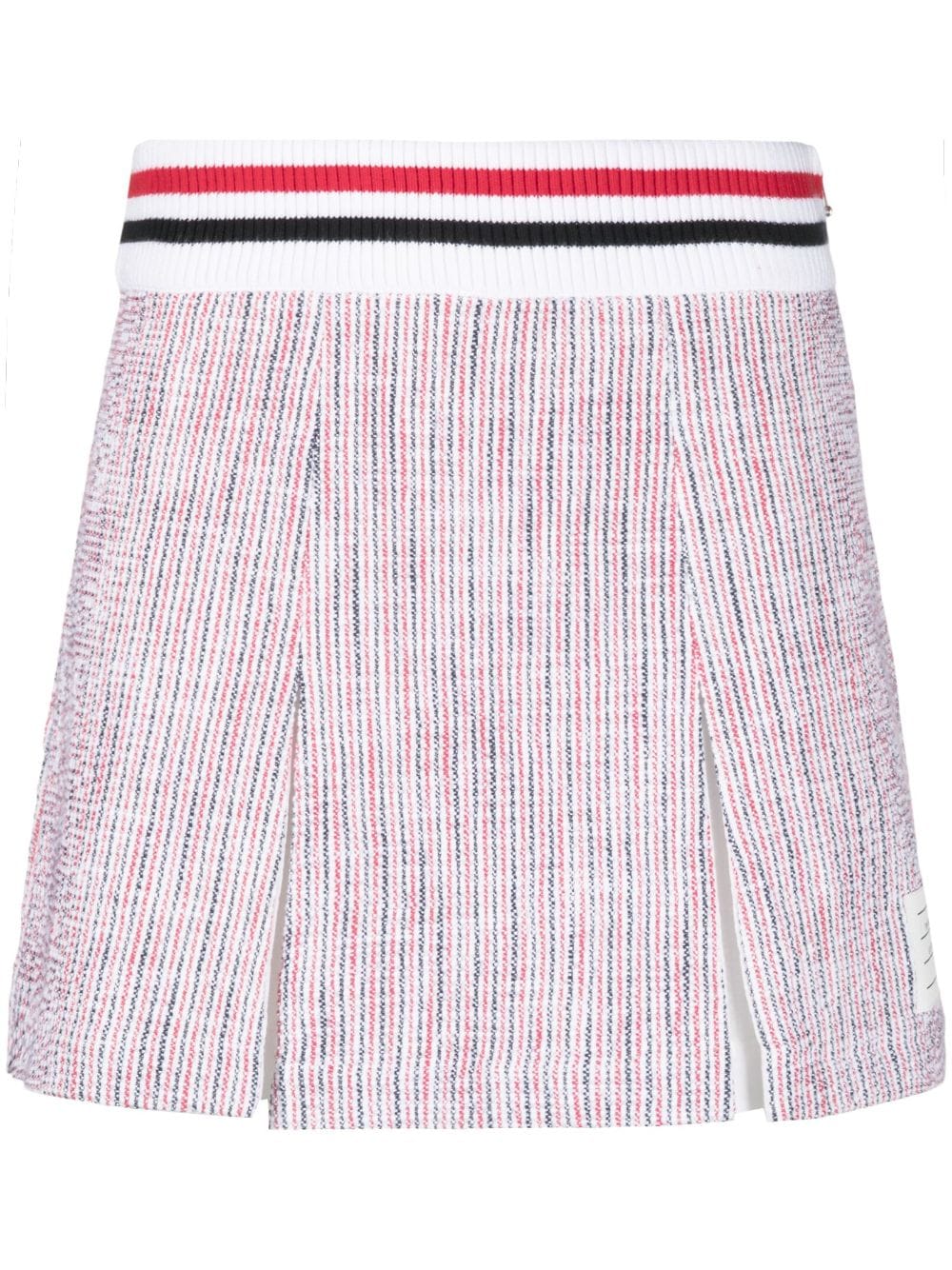 Thom Browne tweed seersucker pleated skirt - White von Thom Browne