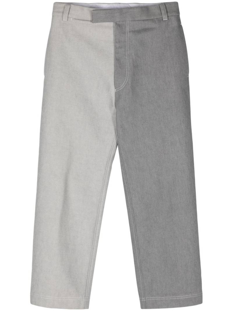 Thom Browne two-tone straight-leg jeans - Grey von Thom Browne