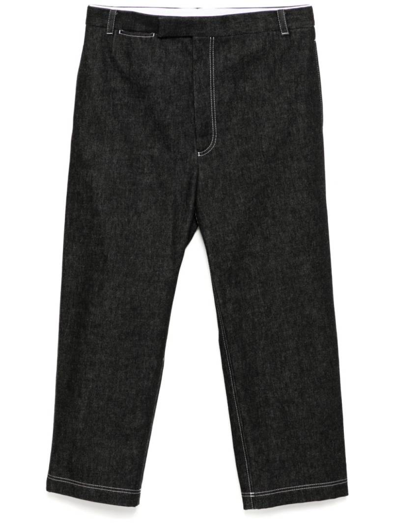 Thom Browne unconstructed contrast-topstitiching jeans - Blue von Thom Browne