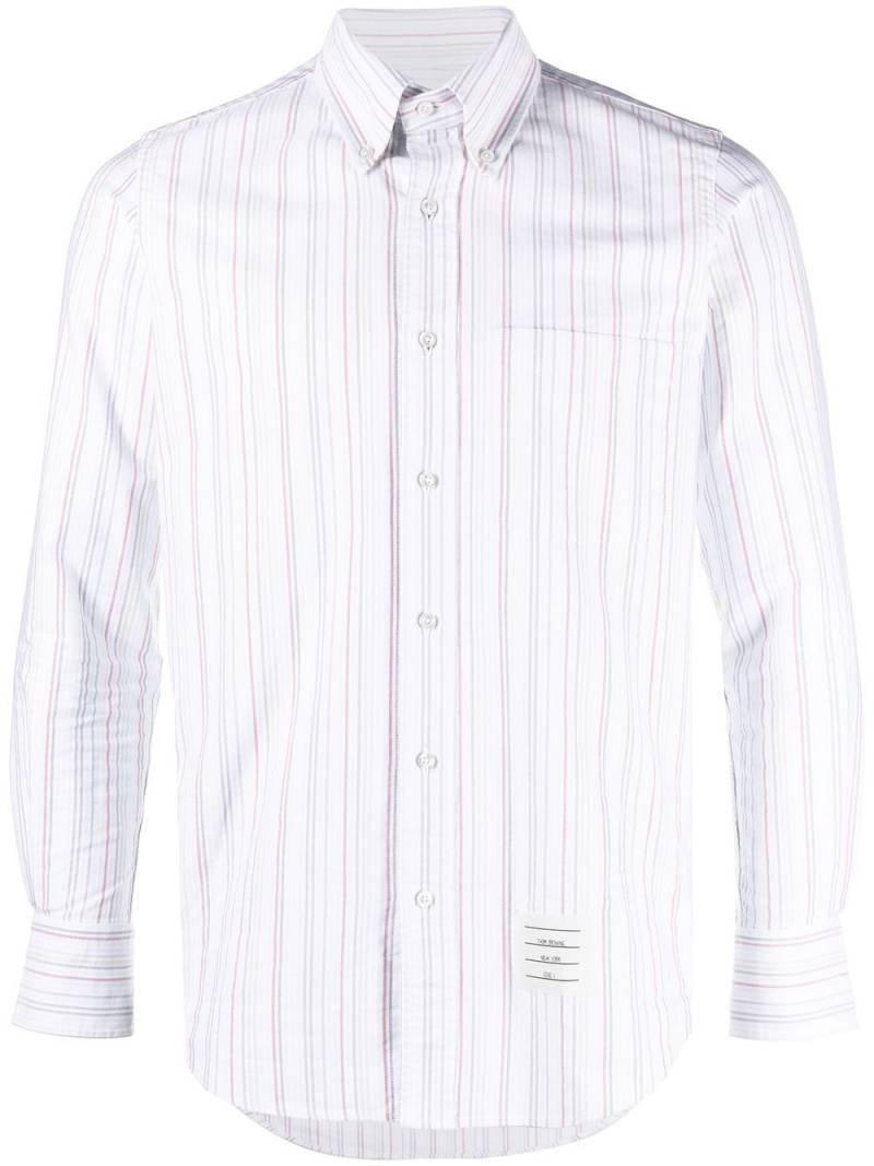 Thom Browne university-stripe long-sleeve shirt - White von Thom Browne