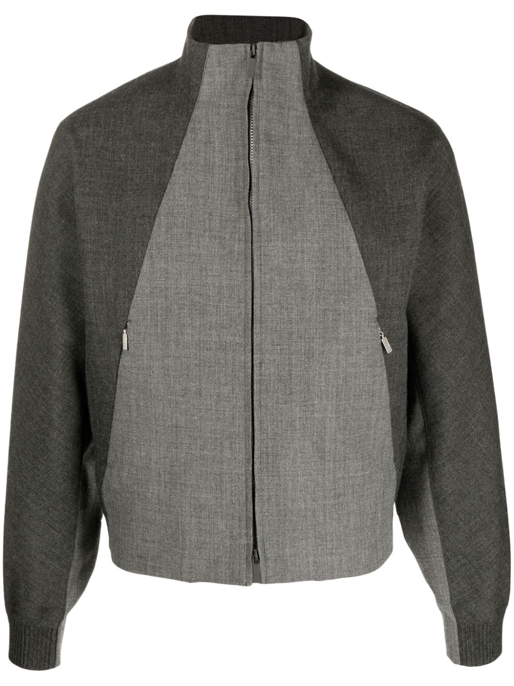 Thom Browne virgin wool panelled jacket - Grey von Thom Browne