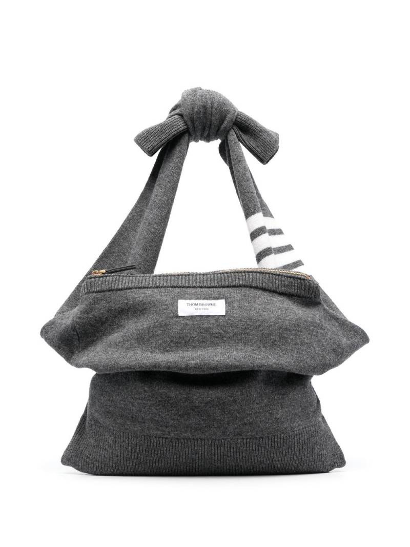 Thom Browne zip-up messenger bag - Grey von Thom Browne