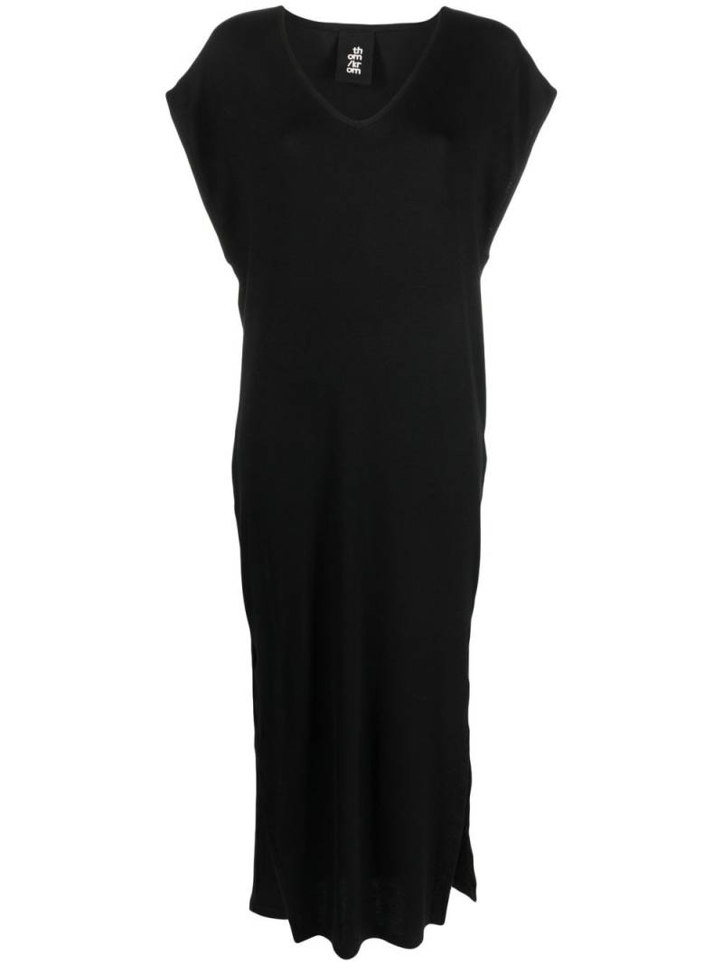 Thom Krom V-neck midi dress - Black von Thom Krom