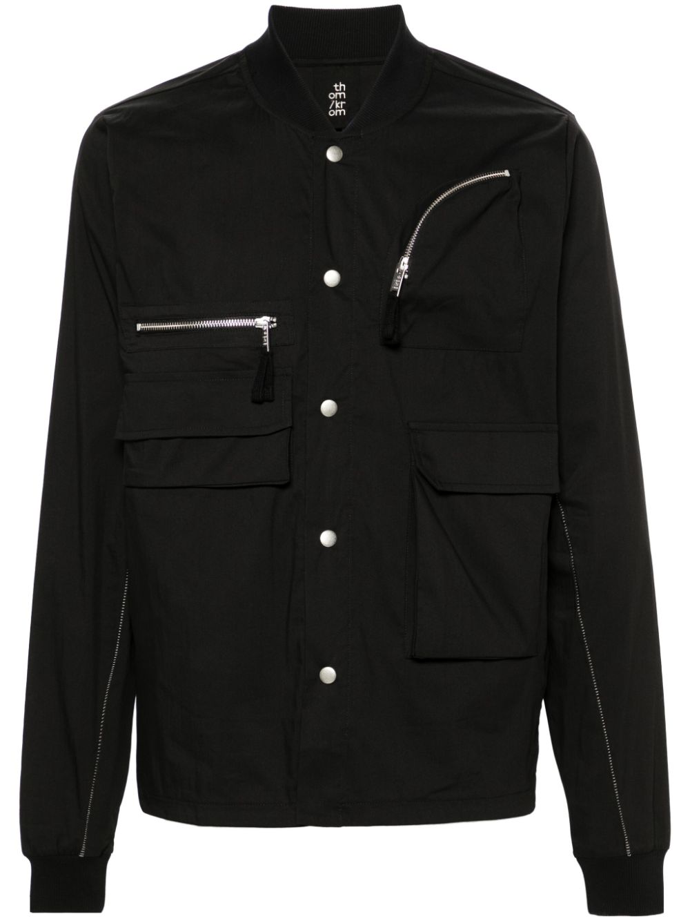 Thom Krom band-collar multi-pocket shirt - Black von Thom Krom