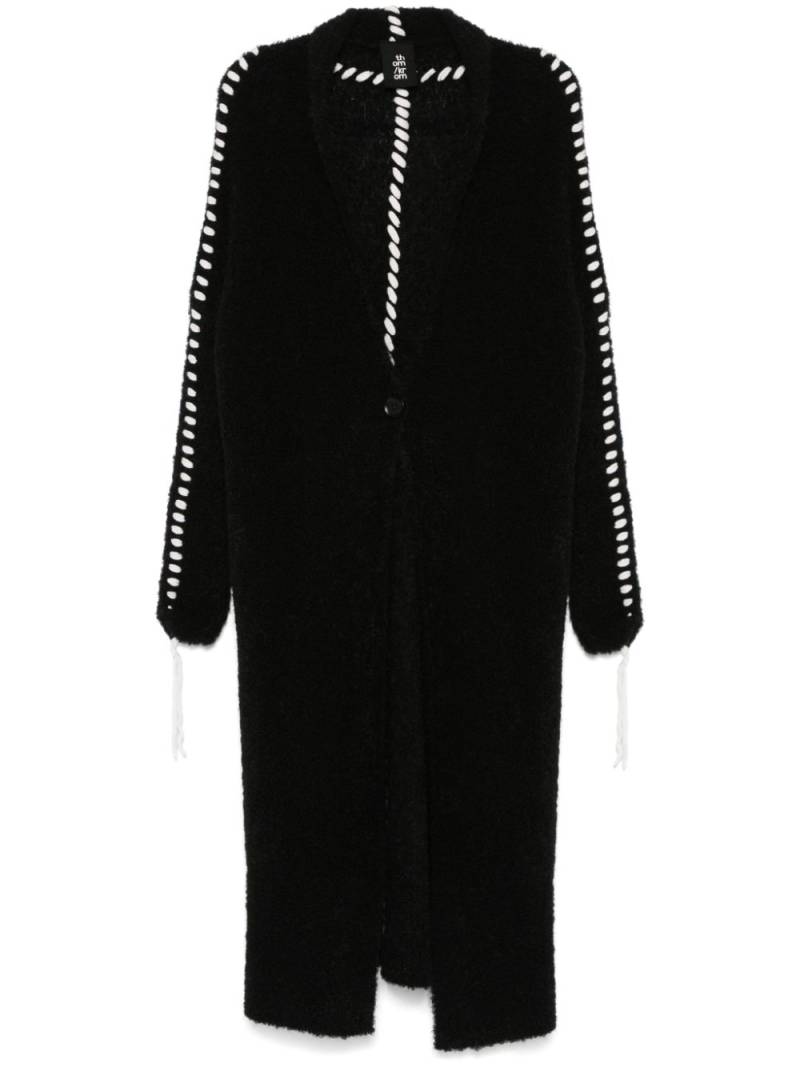 Thom Krom decorative-stitching cardi-coat - Black von Thom Krom