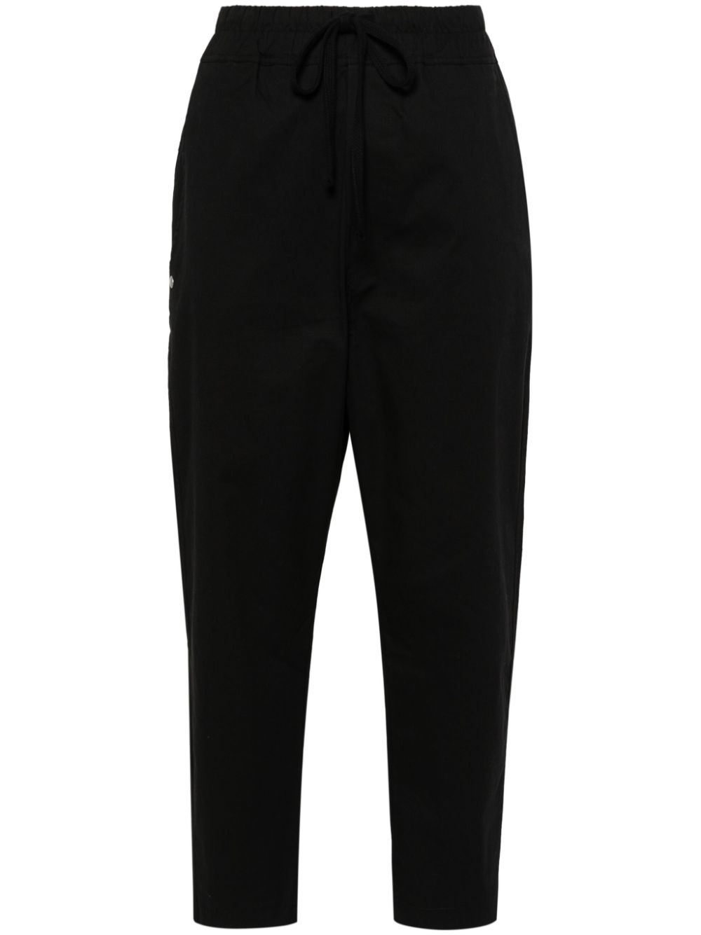 Thom Krom drop-crotch straight-leg cropped trousers - Black von Thom Krom