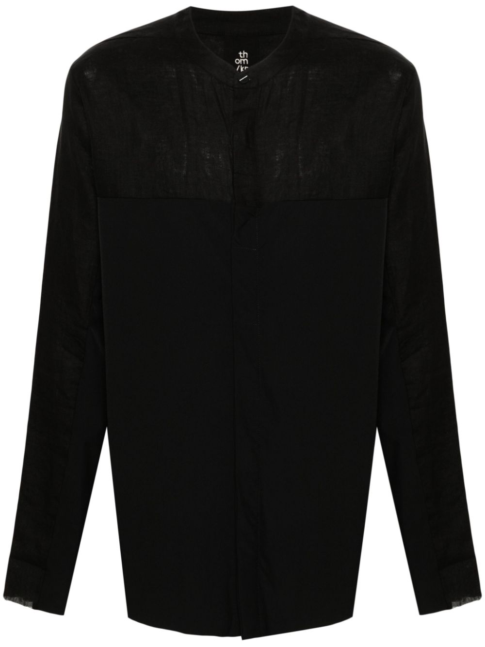 Thom Krom long-sleeve panelled shirt - Black von Thom Krom