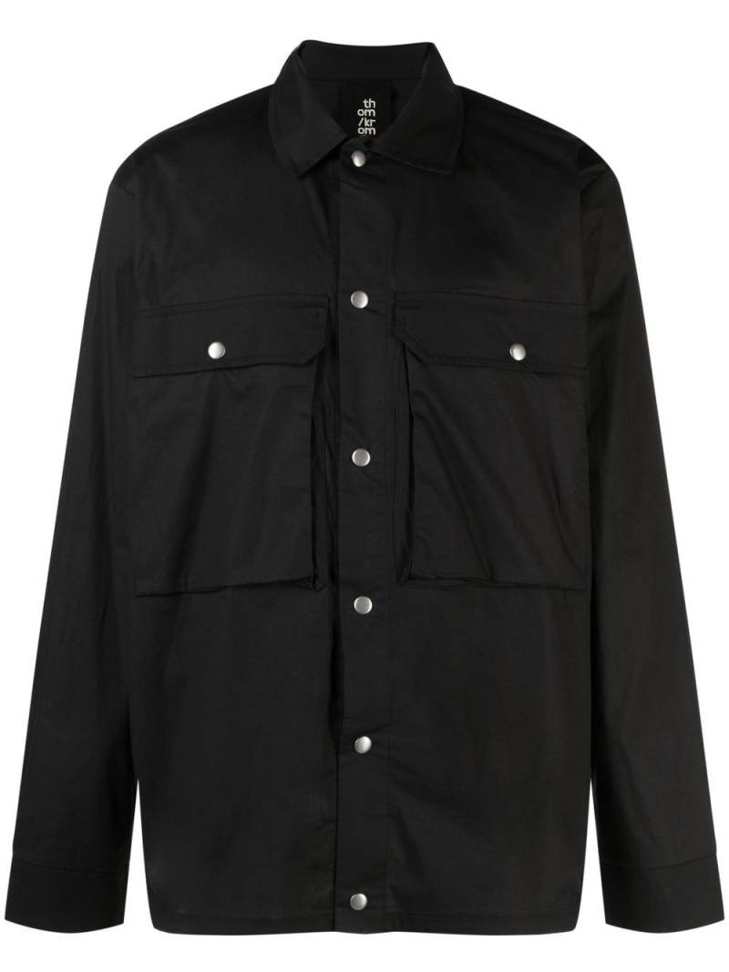 Thom Krom long-sleeved press-stud shirt - Black von Thom Krom