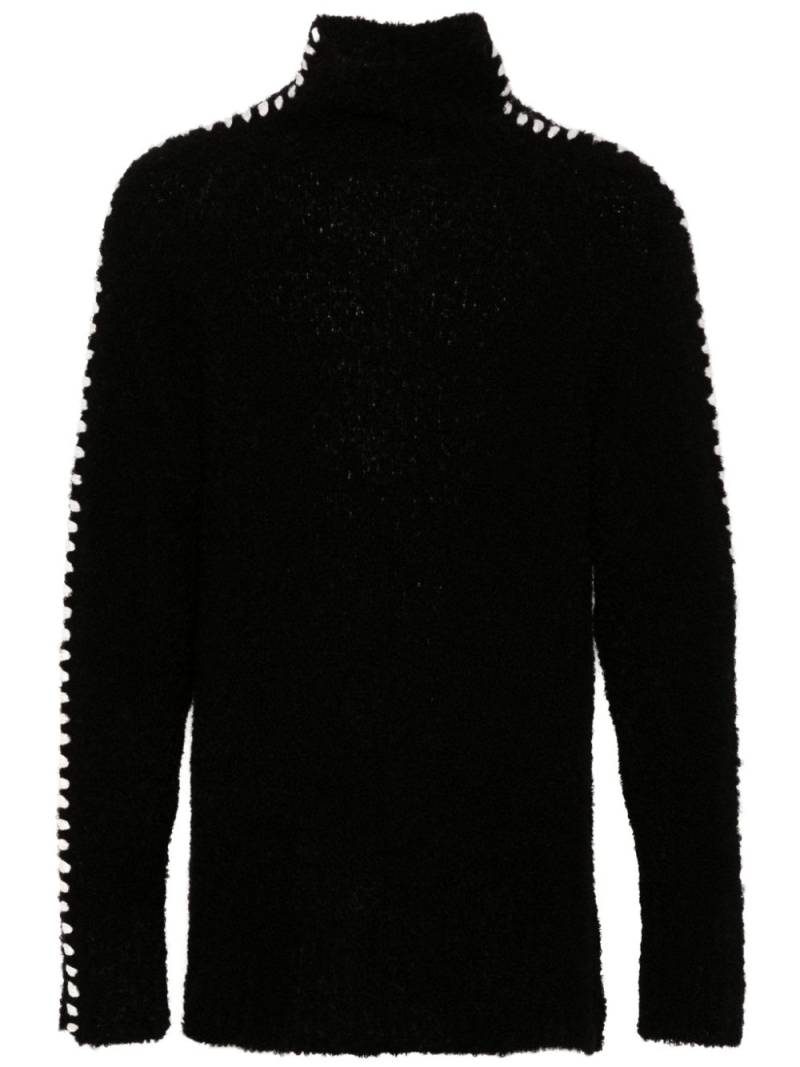 Thom Krom whipstitch-detailing sweater - Black von Thom Krom