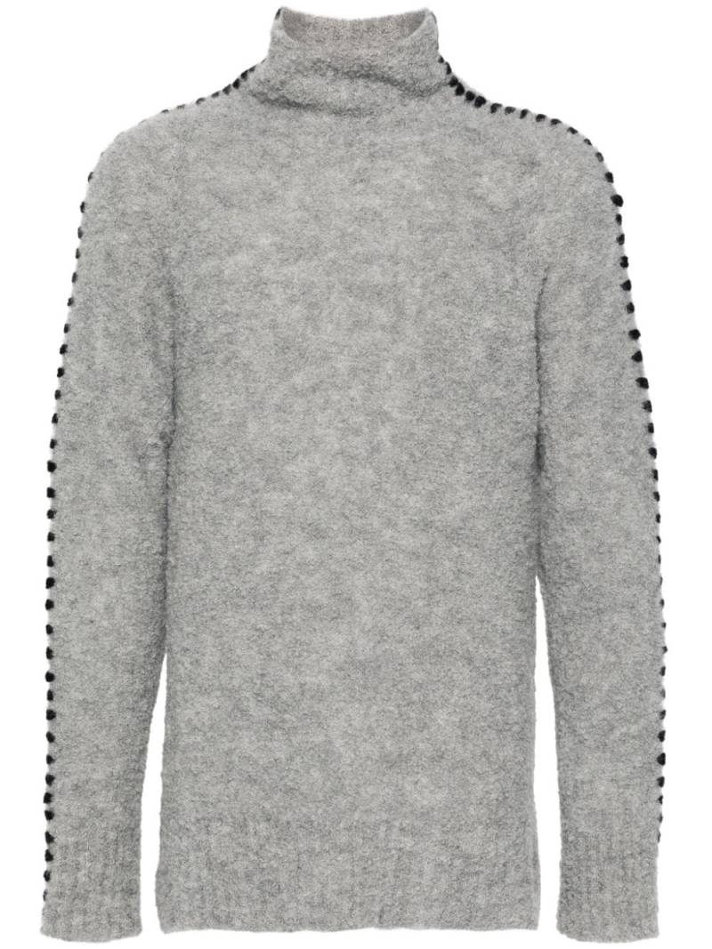 Thom Krom whipstitch-detailing sweater - Grey von Thom Krom