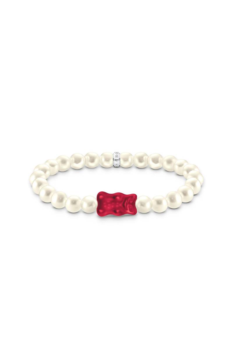 Armband Haribo Perle & Rot Goldbär Damen Rot ONE SIZE von Thomas Sabo