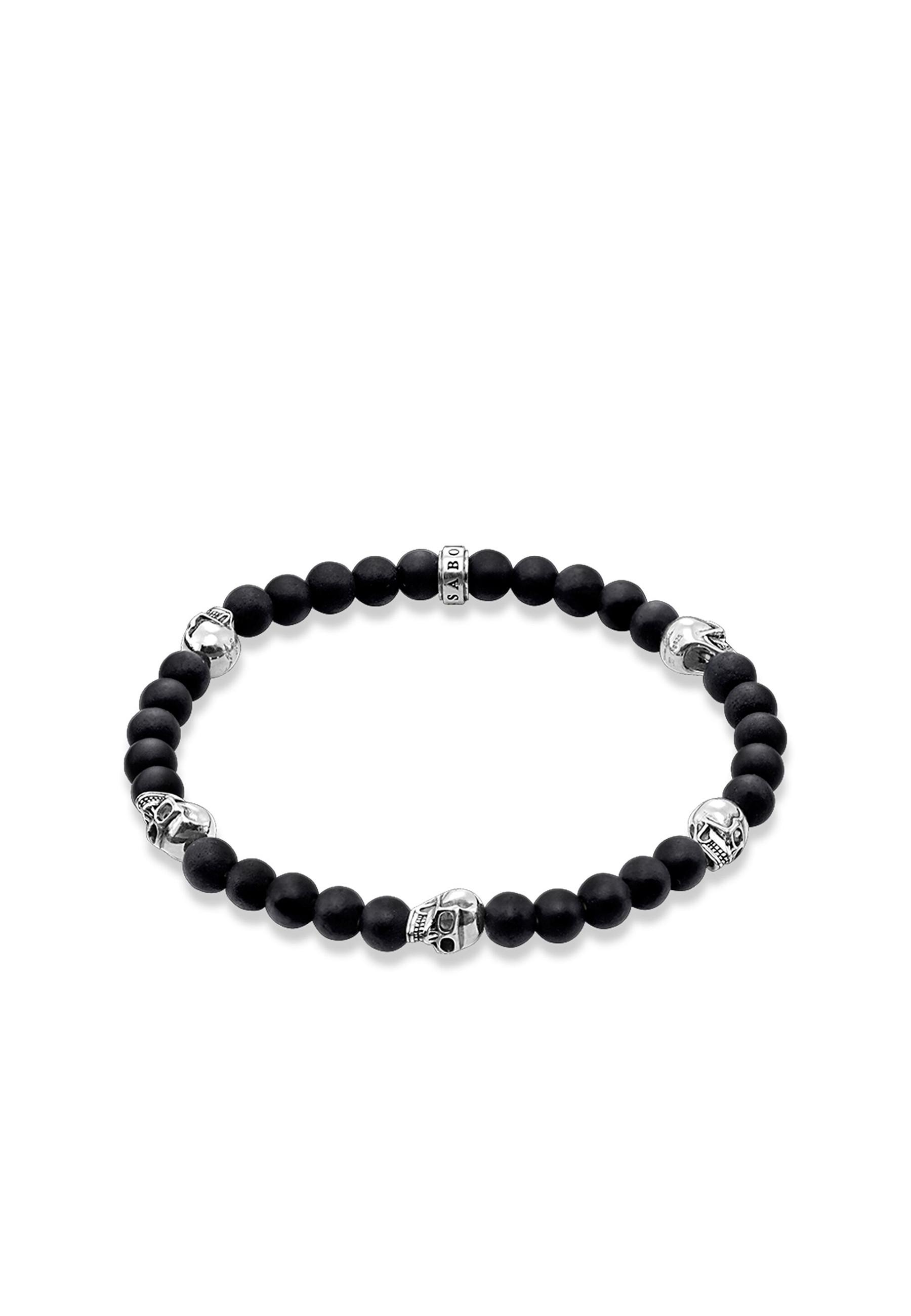 Armband Totenkopf Schwarz Damen Schwarz ONE SIZE von Thomas Sabo