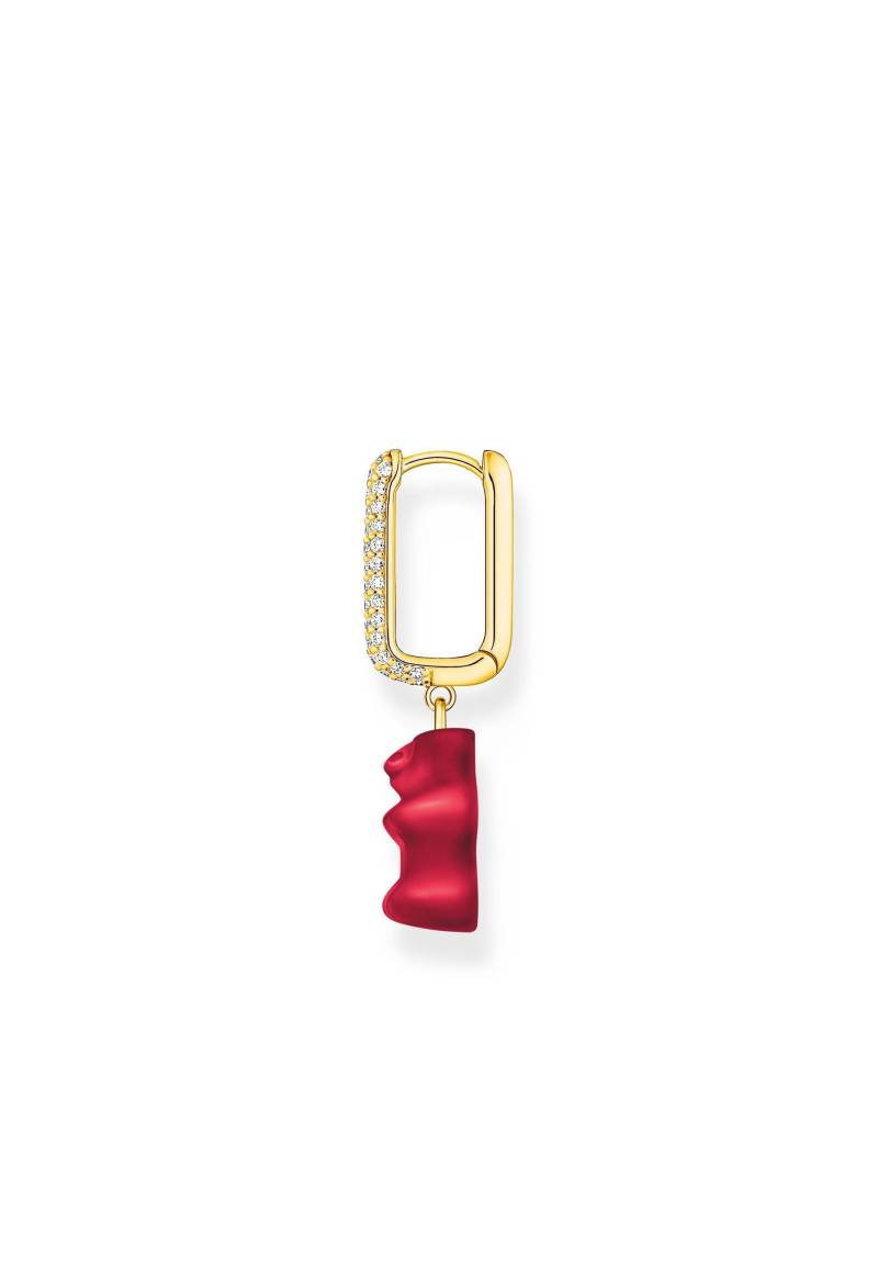 Einzel Creole Haribo Rot Goldbär Damen Gold ONE SIZE von Thomas Sabo