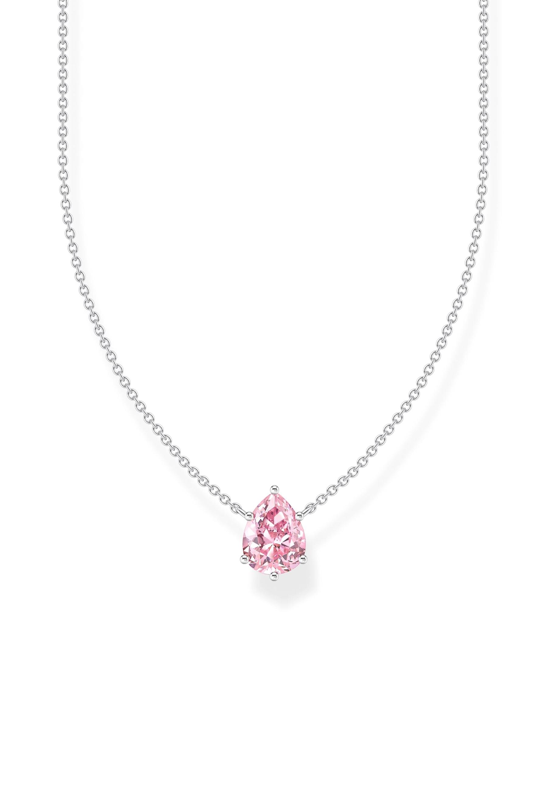 Halskette Rosa Drop Zirkonia Damen Pink ONE SIZE von Thomas Sabo