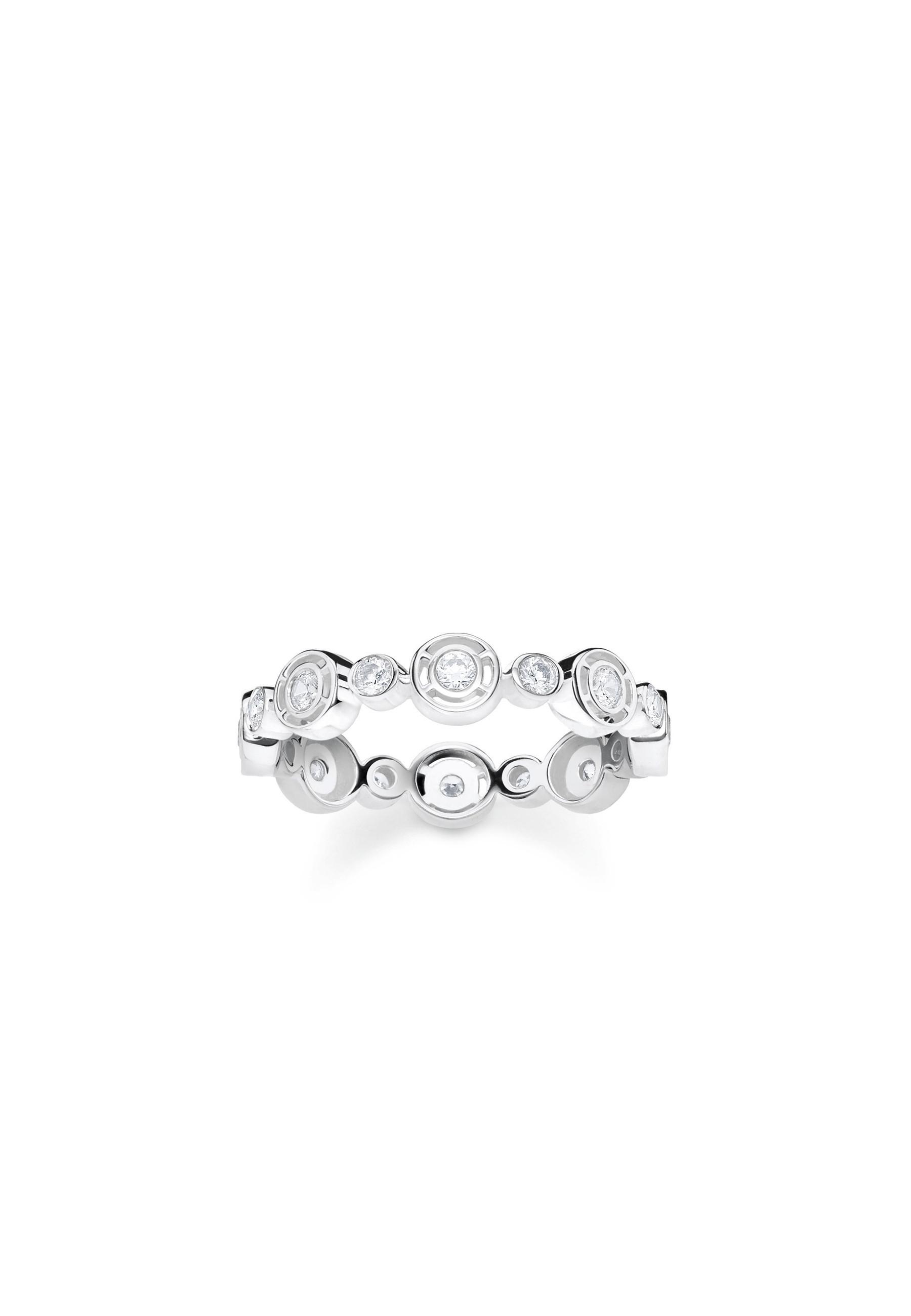 Ring Kreise Weiß Steine Silber Damen Silber 17mm von Thomas Sabo