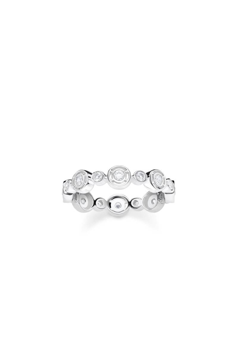 Ring Kreise Weiß Steine Silber Damen Silber 18mm von Thomas Sabo