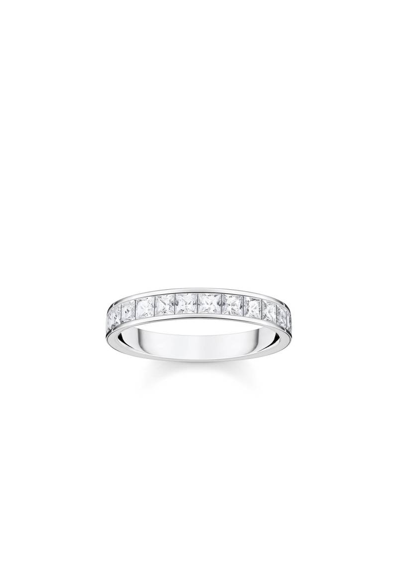 Ring Weiß Steine Pavé Silber Damen Silber 17mm von Thomas Sabo