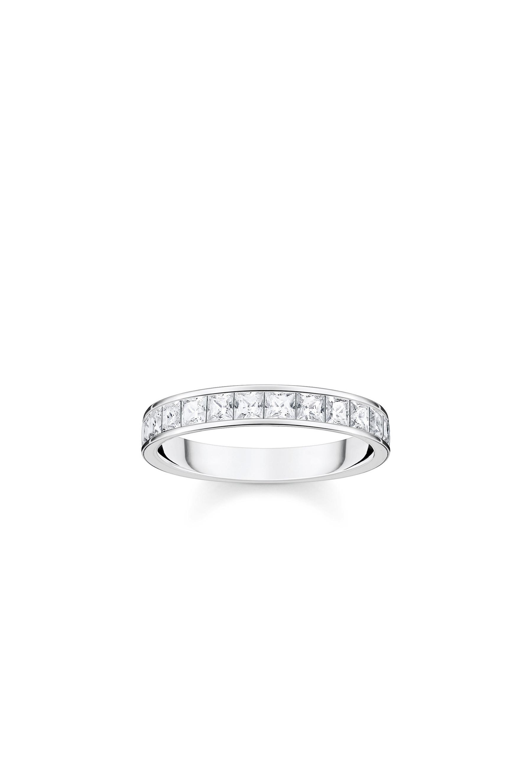 Ring Weiß Steine Pavé Silber Damen Silber 20mm von Thomas Sabo