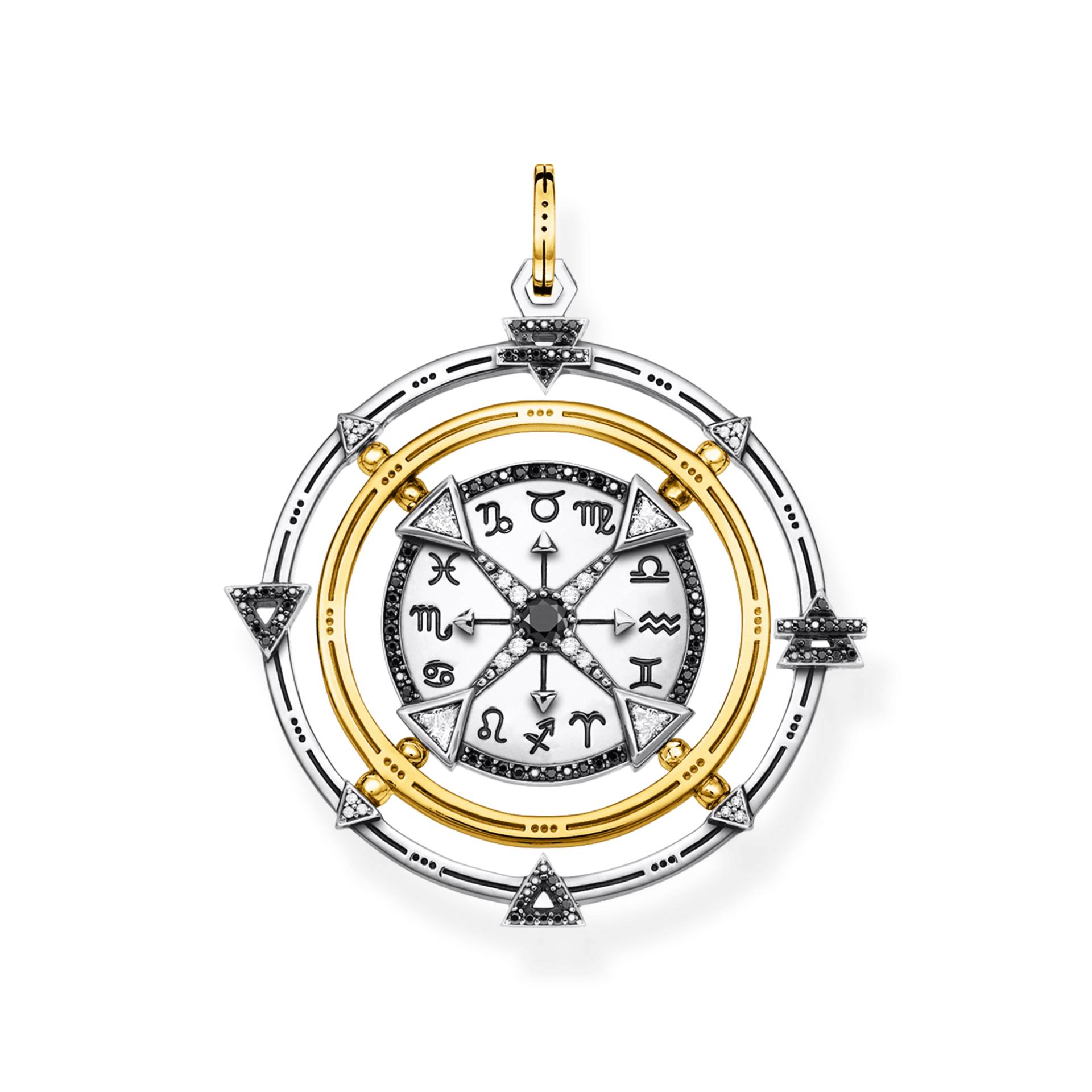 Thomas Sabo Anhänger Amulett Elements of Nature schwarz-gold mehrfarbig PE906-849-7 von Thomas Sabo