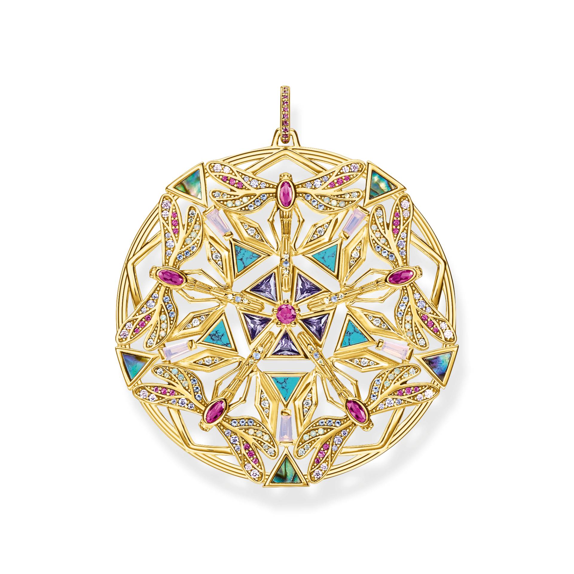 Thomas Sabo Anhänger Amulett Kaleidoskop Libelle gold mehrfarbig PE878-961-7 von Thomas Sabo