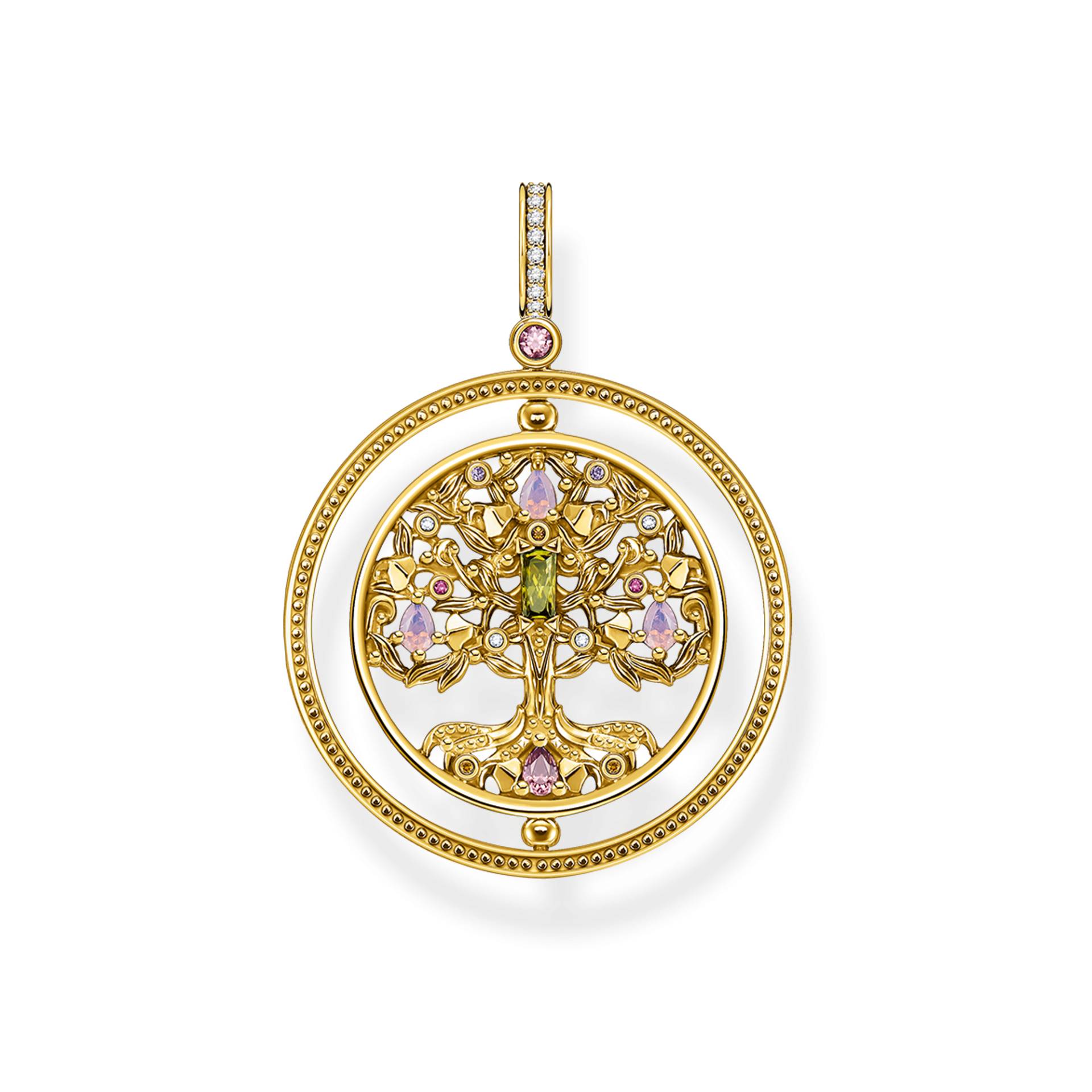 Thomas Sabo Anhänger Baum der Liebe gold farbige Steine mehrfarbig PE920-996-7 von Thomas Sabo