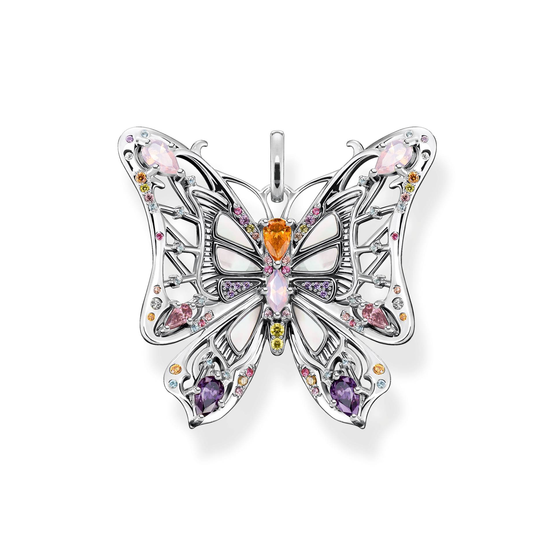 Thomas Sabo Anhänger Schmetterling farbige Steine silber mehrfarbig PE916-318-7 von Thomas Sabo