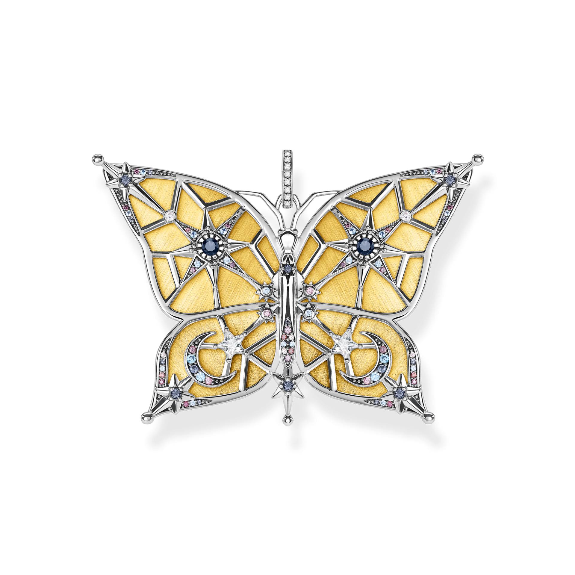 Thomas Sabo Anhänger Schmetterling mit Mond und Sterne gold mehrfarbig PE898-556-7 von Thomas Sabo