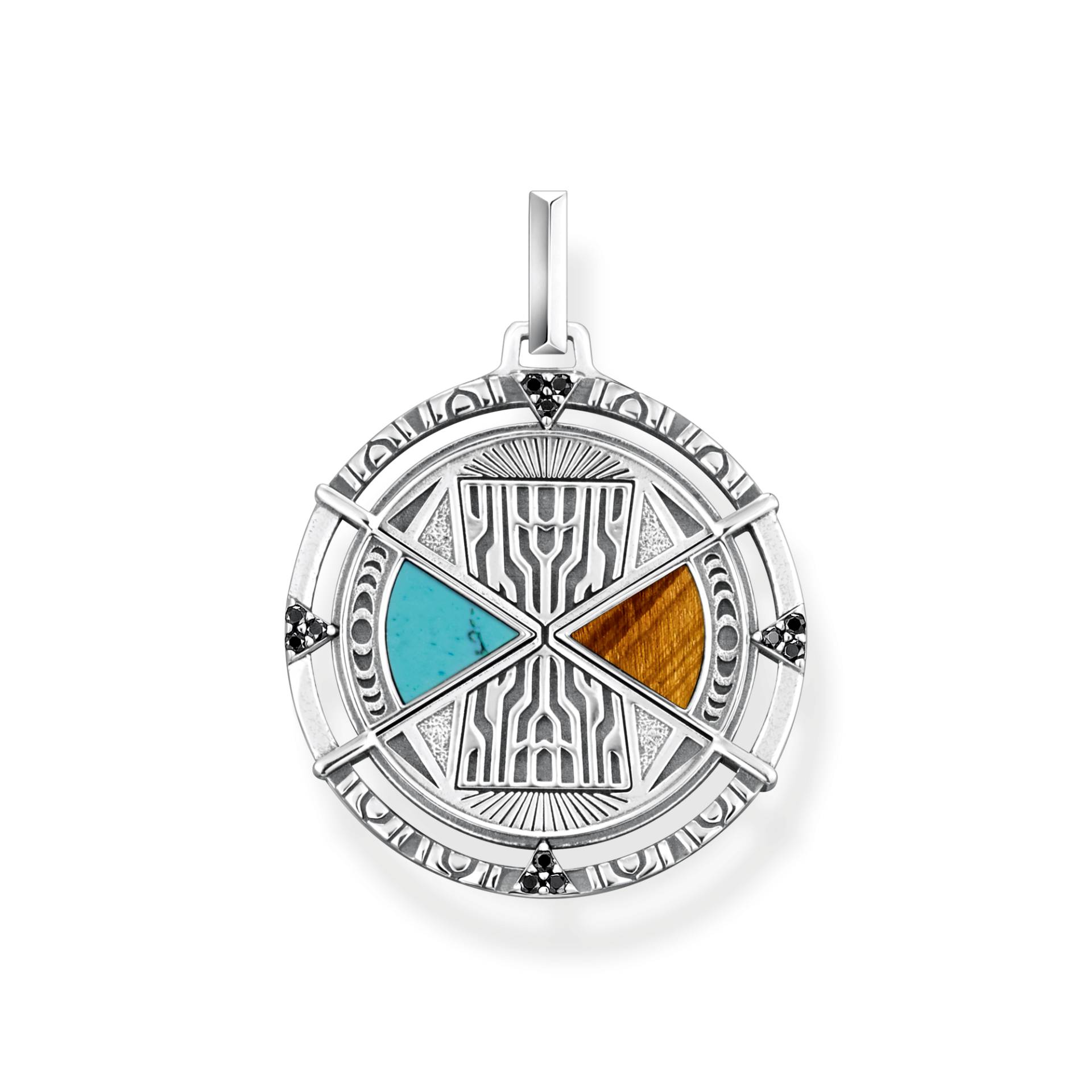 Thomas Sabo Anhänger Talisman mit Tigerauge und Türkis Silber mehrfarbig PE951-364-7 von Thomas Sabo