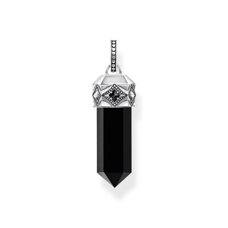 Thomas Sabo Anhänger schwarzer Onyx in Kristallform Silber geschwärzt schwarz PE964-641-11 von Thomas Sabo