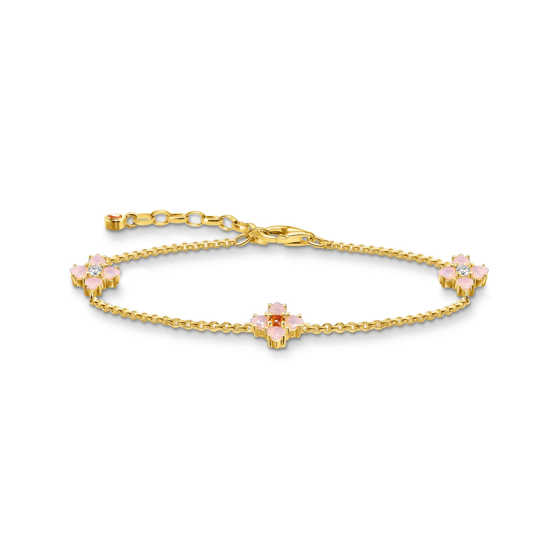 Thomas Sabo Armband Blüte gold mehrfarbig A2017-971-7-L19V von Thomas Sabo