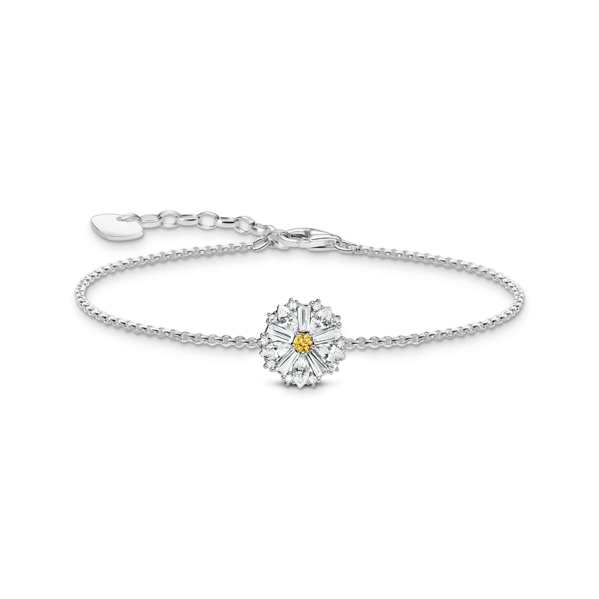 Thomas Sabo Armband Blume Lovely Daisy mit Steinen Silber gelb A2202-051-4-L19V von Thomas Sabo